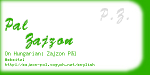 pal zajzon business card