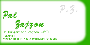 pal zajzon business card